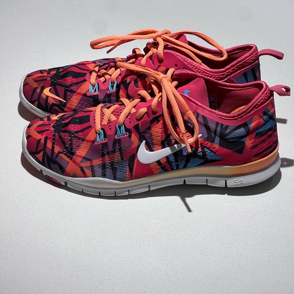 Nike Free Womens 5.0 Tr Fit 4 Mesh Print Training running Shoes Size 9 sneakers